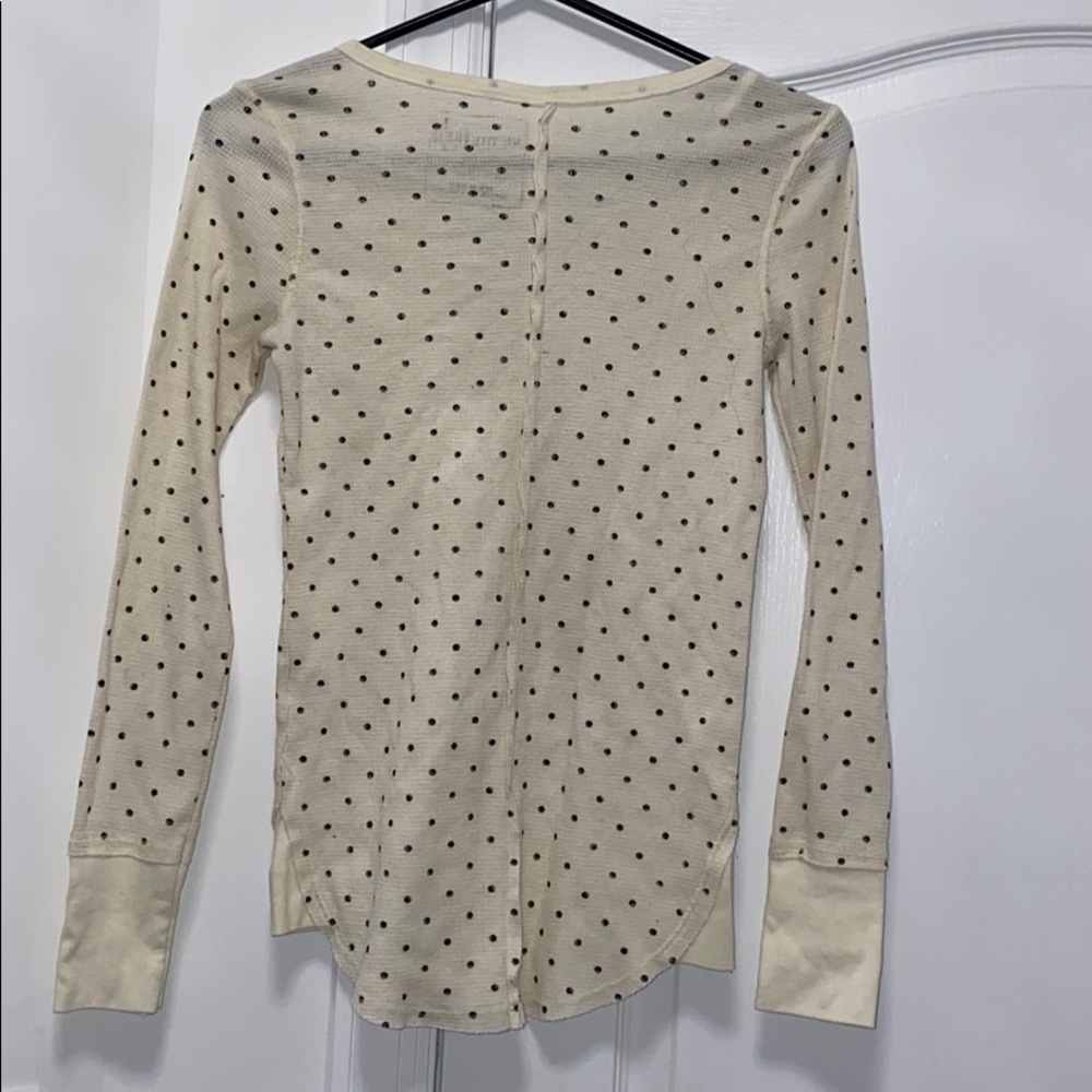 LIKE NEW! Free People Polka Dot Thermal - Picture 7 of 10